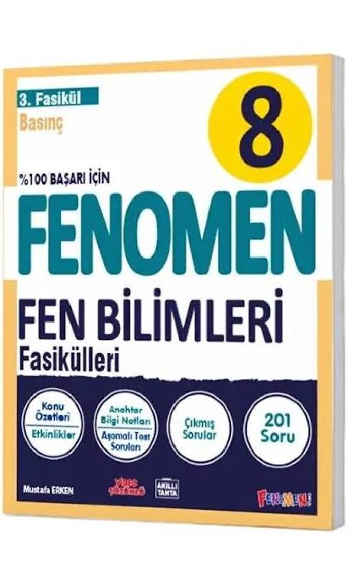 Fenomen Yayınları 8. Sınıf 2023 Fen Bilimleri 3. Fasikül Basınç