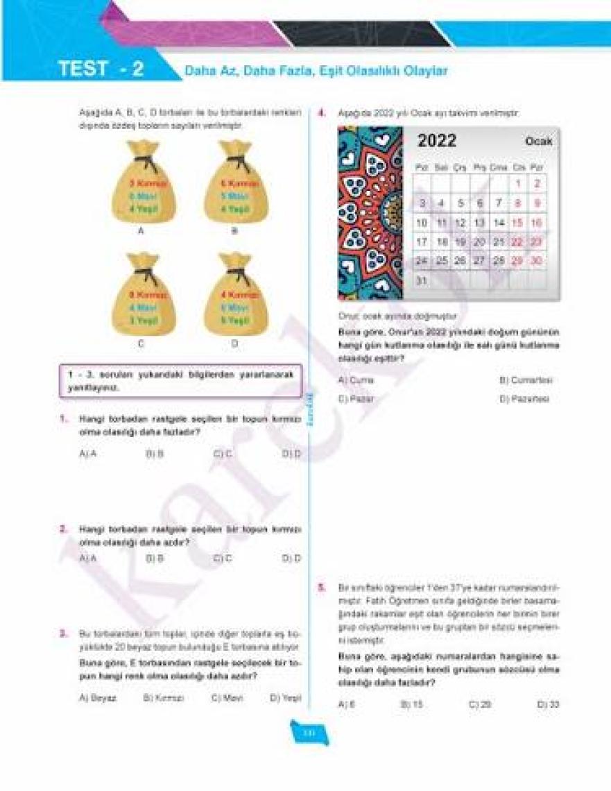 8. Sınıf LGS Matematik Soru Bankası Yni
