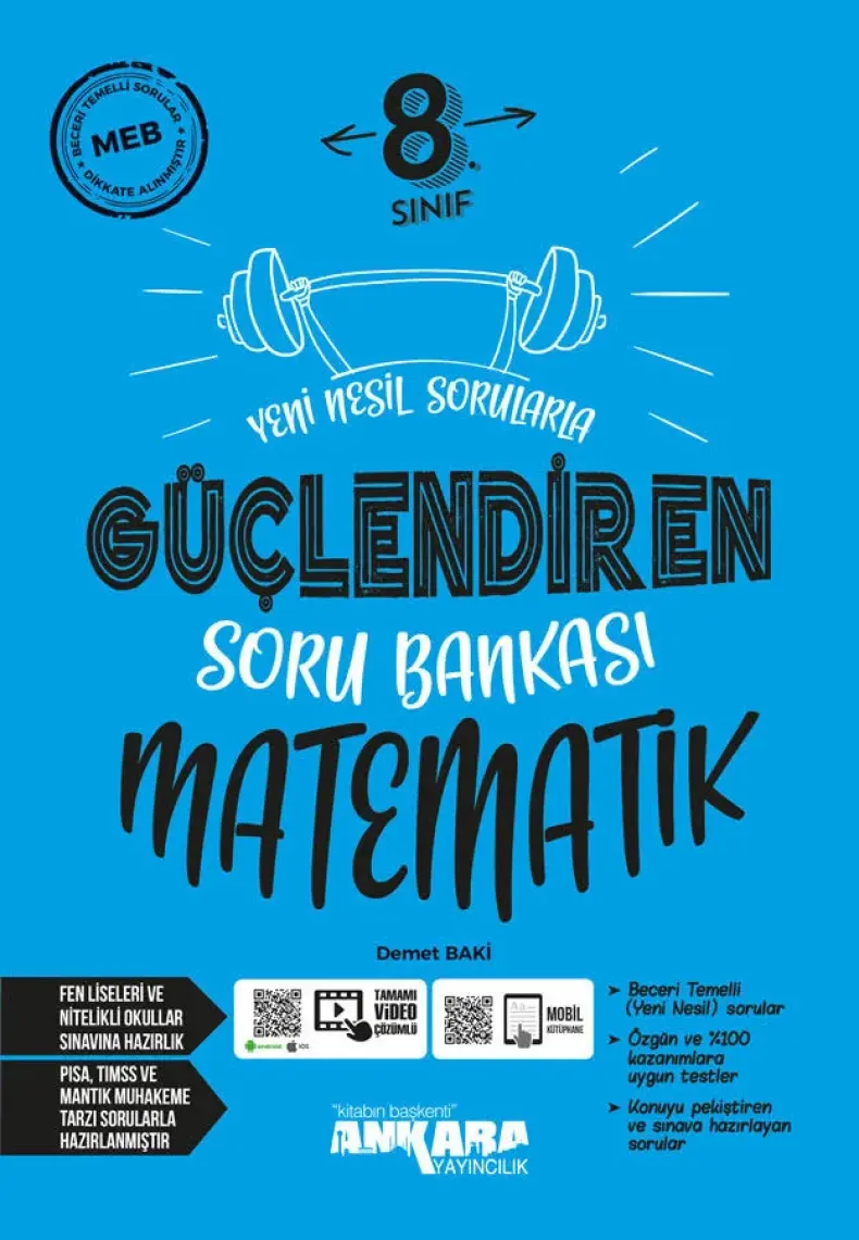 Ankara Yayıncılık 8.Sınıf  LGS Matematik Güçlendiren Soru Bankası