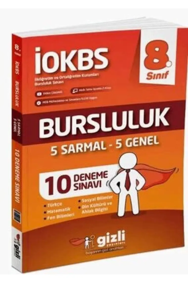 Kolektif Kitap Gizli Yayınları 8.sınıf Iokbs Bursluluk 10 Deneme Sınavı