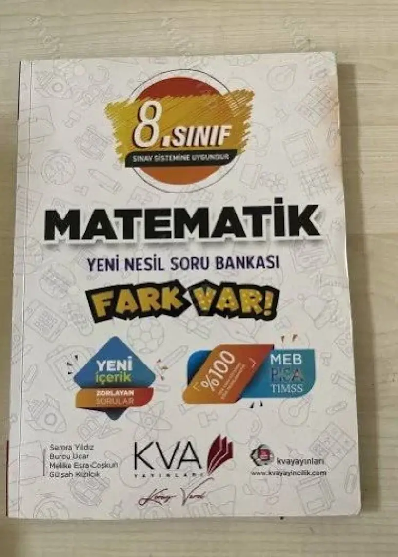 Koray Varol Akademi Yayınları 8.Sınıf Fark Var Matematik Soru Bankası