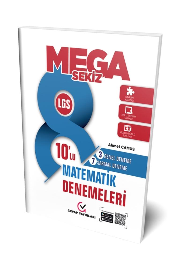 8.sınıf Mega 8 Matematik 10 Lu Deneme (VİDEOLU ÇÖZÜMLER VE AKILLI TAHTAYA UYUMLU)