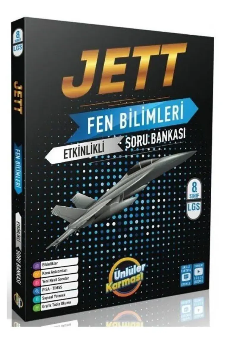 Ünlüler Karması 8. Sınıf Jett Fen Bilimleri Etklinlikli Soru Bankası
