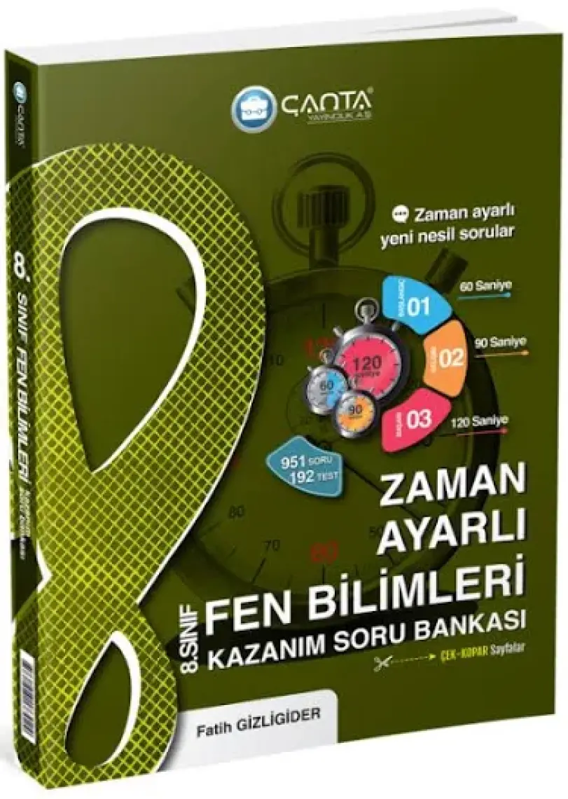 Çanta Yayınları 8.Sınıf Fen Bilimleri Zaman Ayarlı Kazanım Soru Bankası
