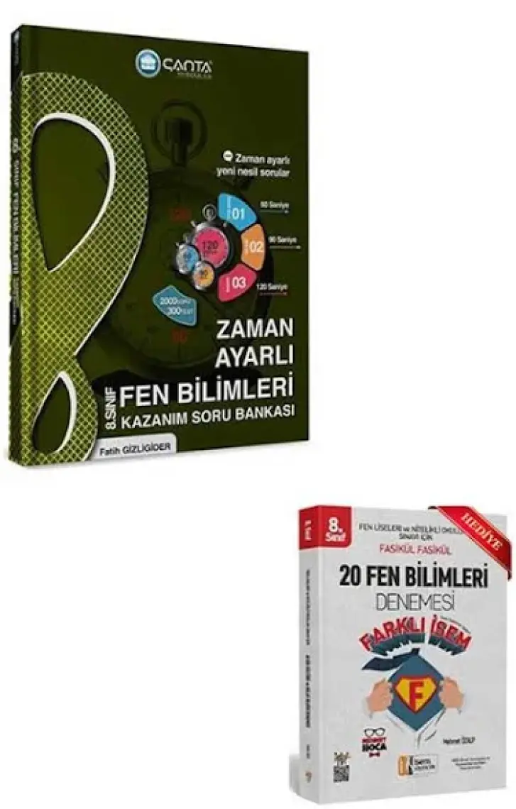 Çanta Yayınları 8.Sınıf Fen Bilimleri Zaman Ayarlı Kazanım Soru Bankası