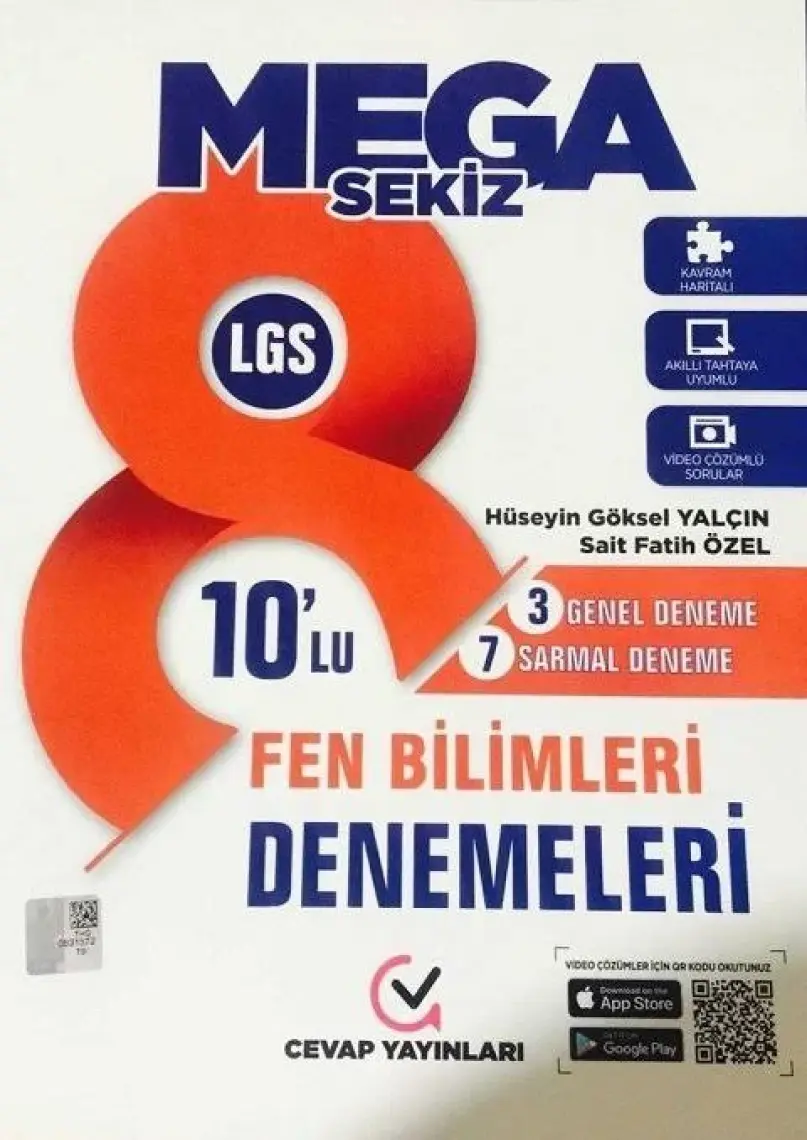 Cevap Yayınları Mega LGS 10'lu Fen Bilimleri Deneme Sınavı