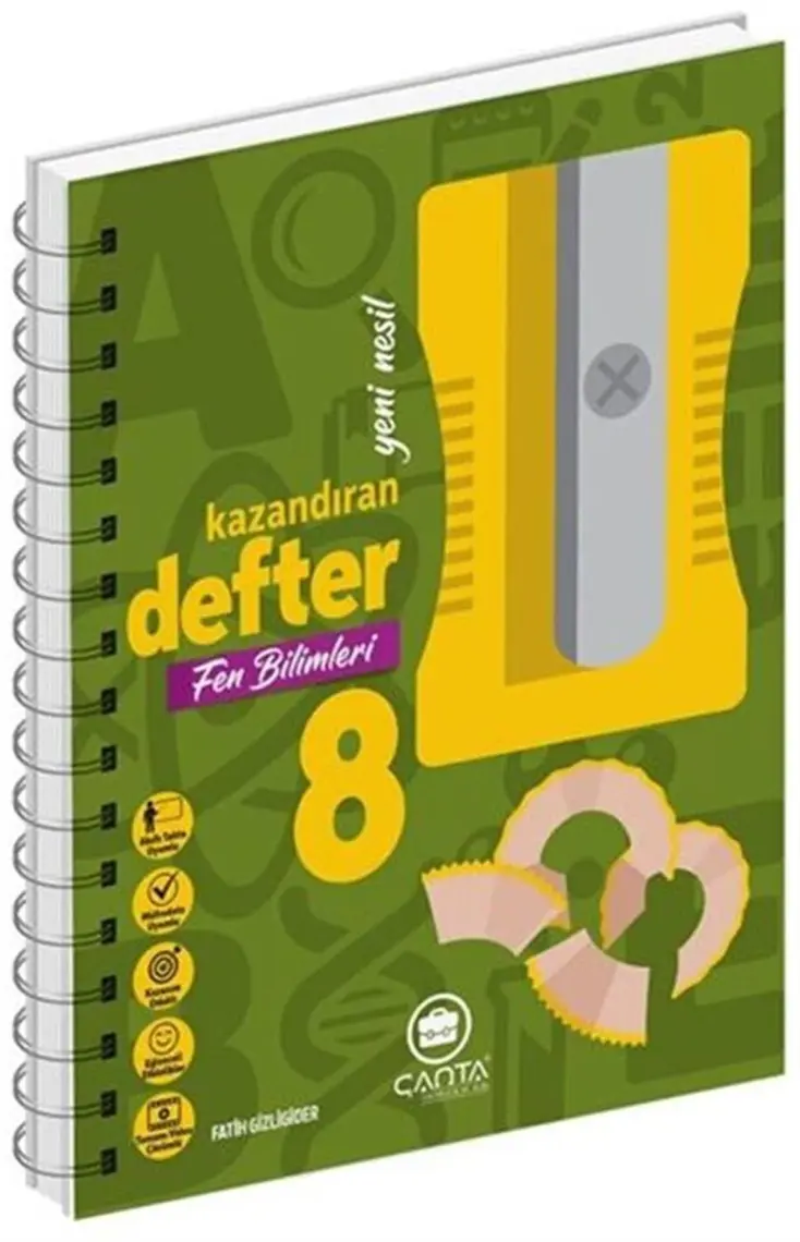 Çanta Yayınları 8.Sınıf Fen Bilimleri Okula Yardımcı Kazandıran Defter
