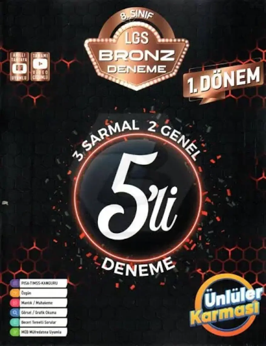 Ünlüler Karması 8. Sınıf 1. Dönem LGS 5'li Bronz Deneme