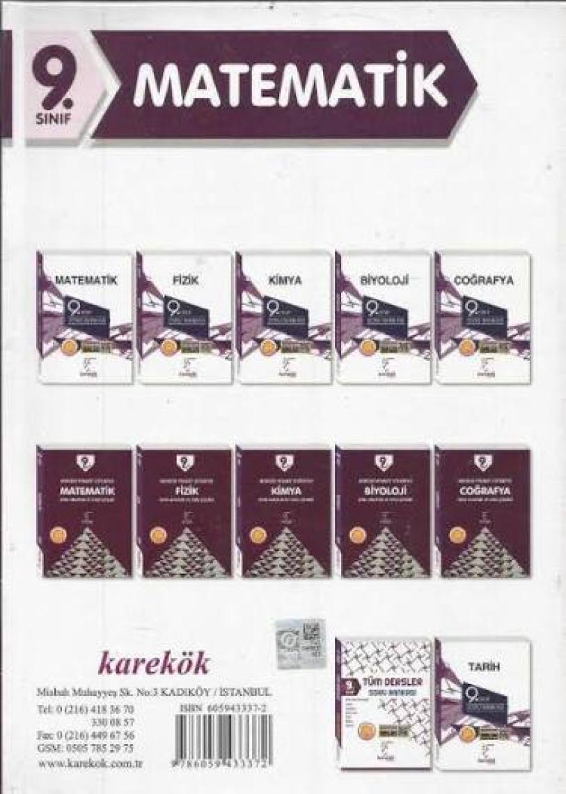 Karekök Yayıncılık 9. Sınıf Matematik Konu Anlatımlı-