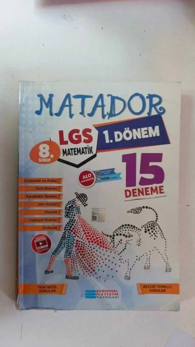 Evrensel İletişim Yayınları  LGS  1. Dönem Matematik 15'li Deneme Video Çözümlü