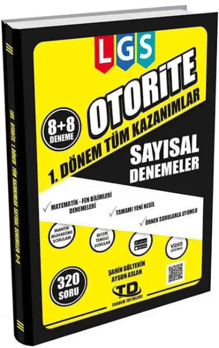 Tandem Yayınları Otorite 8.sınıf LGS 1.Dönem Sayısal Denemeler