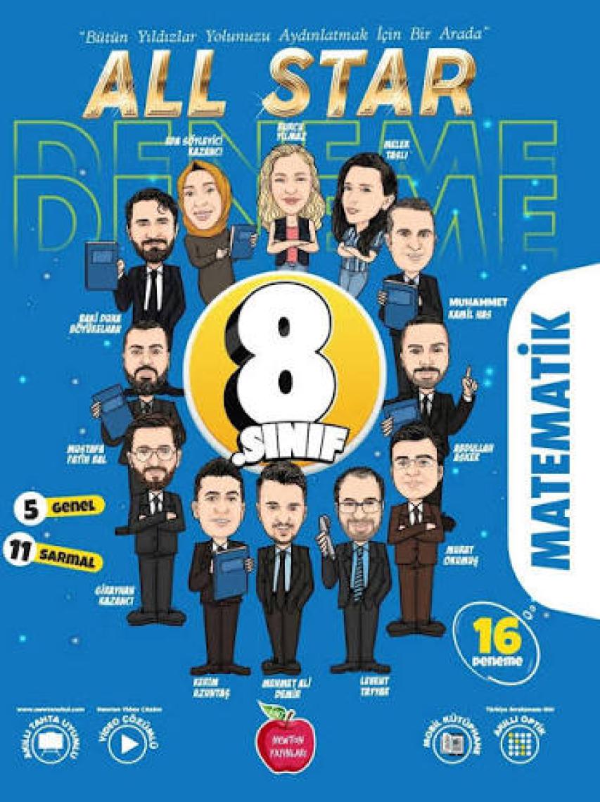 Newton Yayınları 8. Sınıf All Star Matematik Deneme Sınavı Yeni