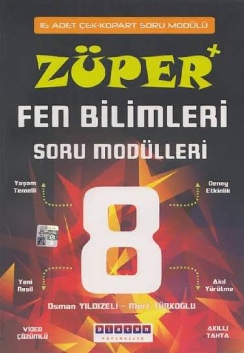 Platon Yayınları 8. Sınıf Züper Fen Bilimleri Yeni Nesil Soru Bankası