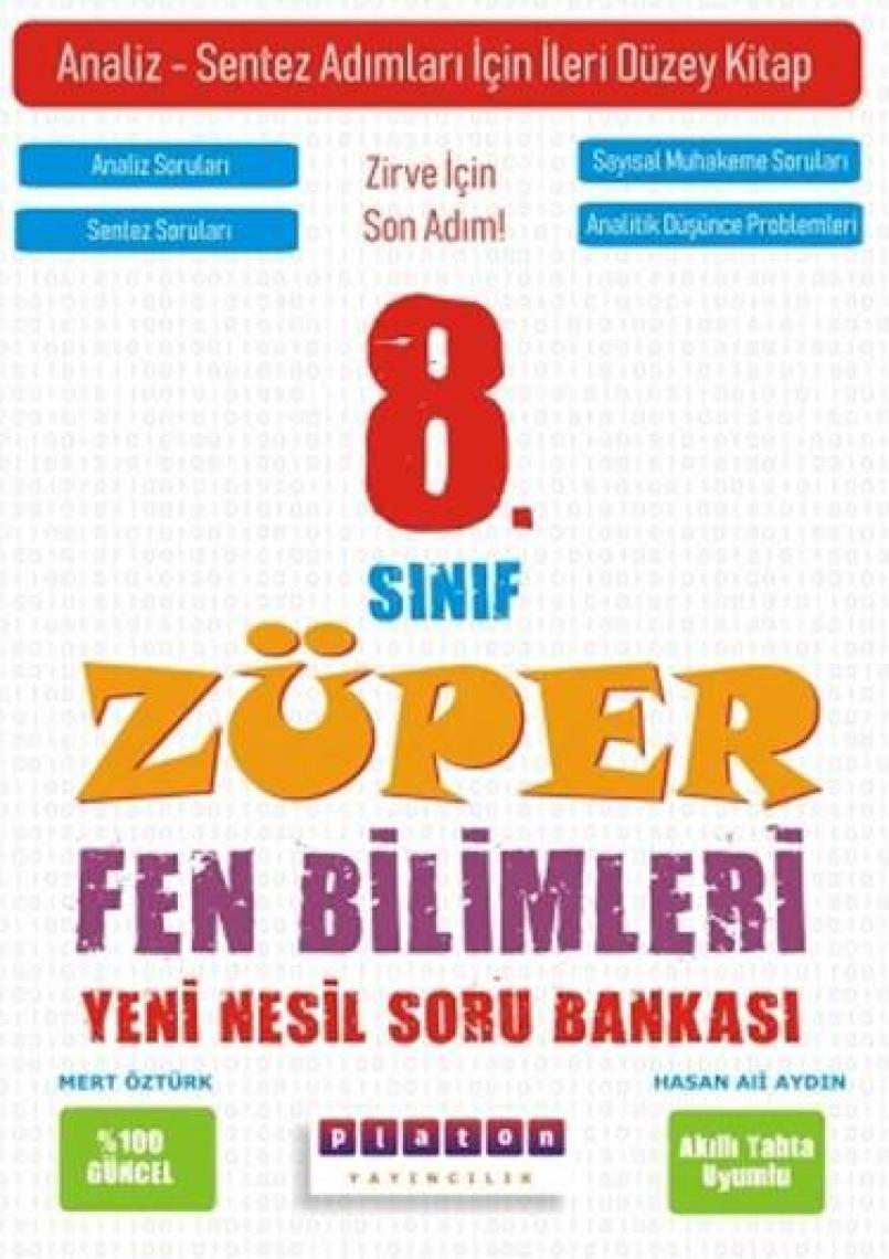 Platon Yayınları 8. Sınıf Züper Fen Bilimleri Yeni Nesil Soru Bankası