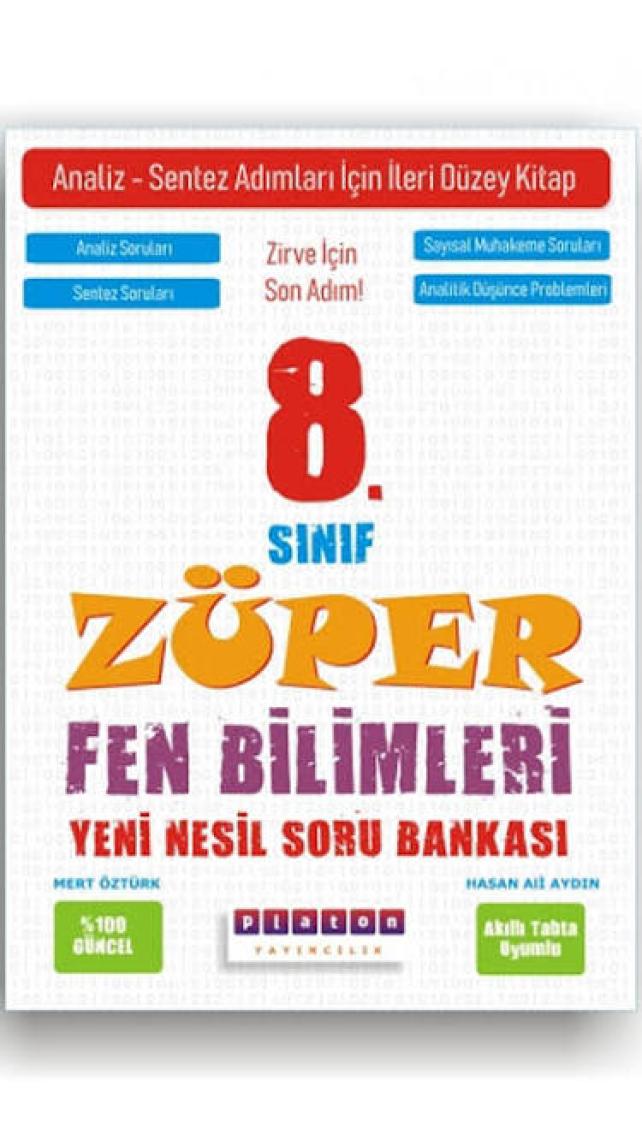 Platon Yayınları 8. Sınıf Züper Fen Bilimleri Yeni Nesil Soru Bankası
