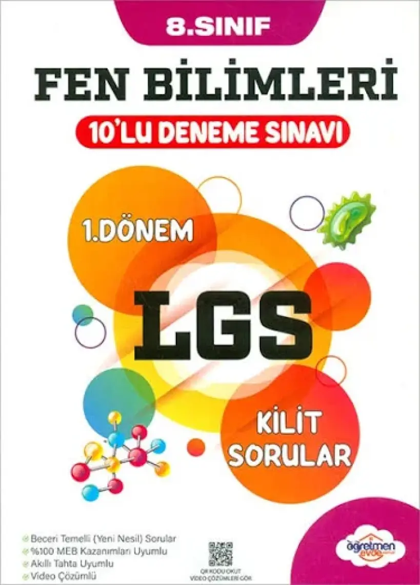 Öğretmen Evde Yayınları 8. Sınıf Fen Bilimleri LGS 1. Dönem 10’lu Deneme Sınavı
