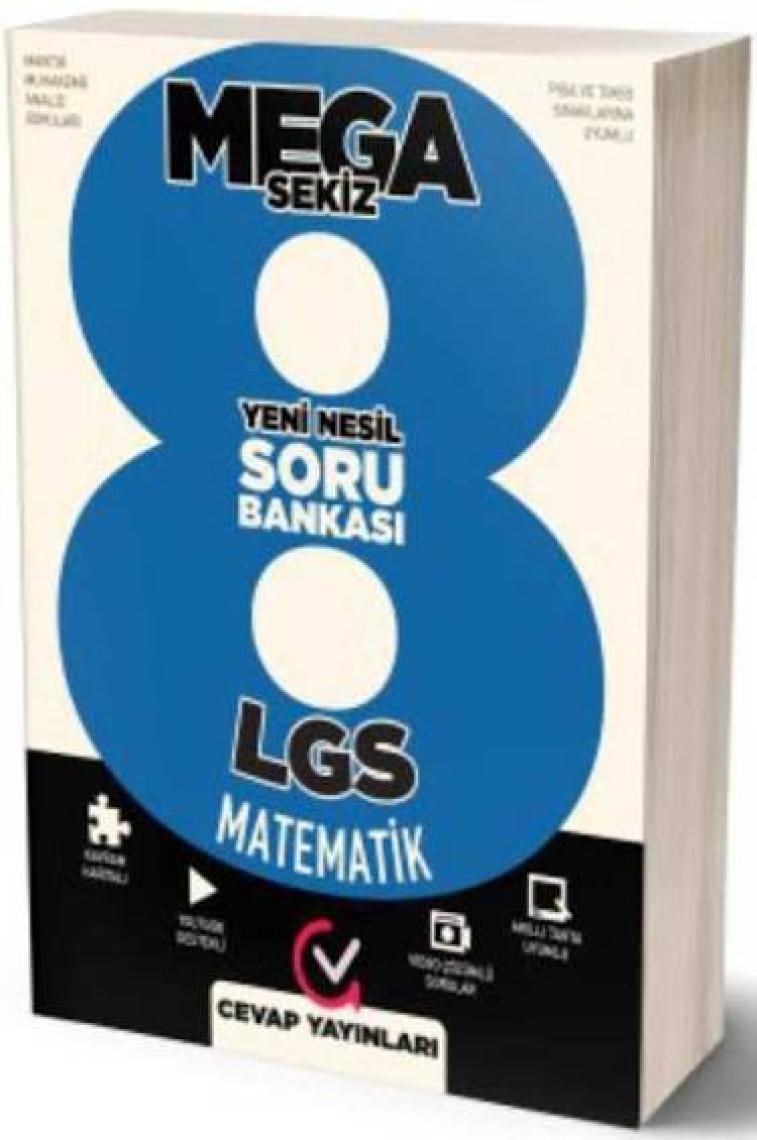 Cevap Yayınları 8.Sınıf Mega Sekiz Yeni Nesil Matematik Soru Bankası