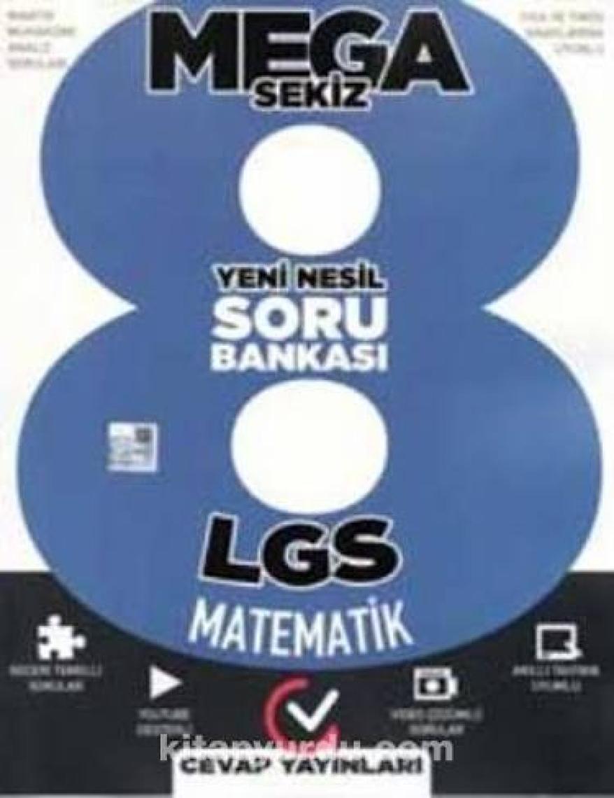 Cevap Yayınları 8.Sınıf Mega Sekiz Yeni Nesil Matematik Soru Bankası