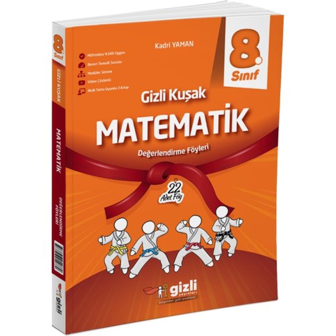Gizli Yayınları 2025 8. Sınıf Matematik Değerlendirme Föyleri Gizli Kuşak Serisi