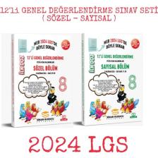 Sinan Kuzucu Yayınları 2024 LGS 8. Sınıf İlk Doz 12'li Genel Değerlendirme Sınav Seti ( Sayısal + Sözel ) ( 1. Dönem )