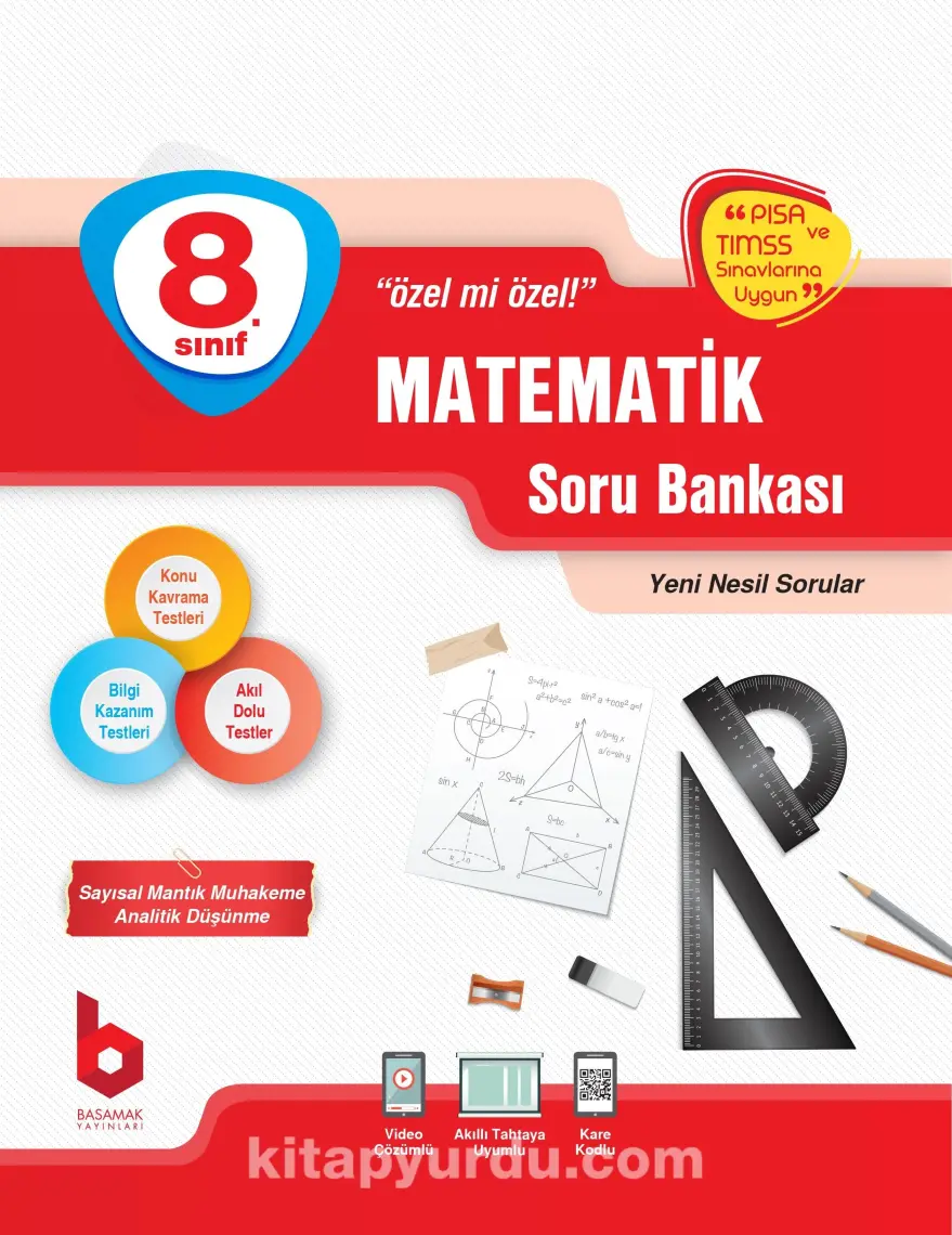 Basamak Yayınları LGS 8.sınıf Matematik Çözümlü Soru Bankası