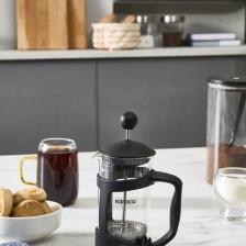 Karaca Coffee Bean Kaşık Hediyeli Borosilikat Cam French Press 350 Ml Siyah