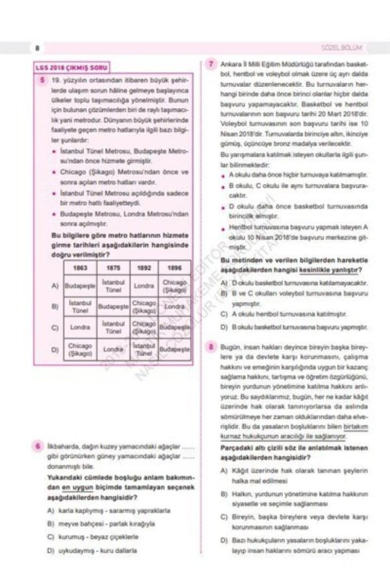 Editör Yayınları 8. Sınıf LGS Mantık Muhakeme Soruları Nasıl Çözülür