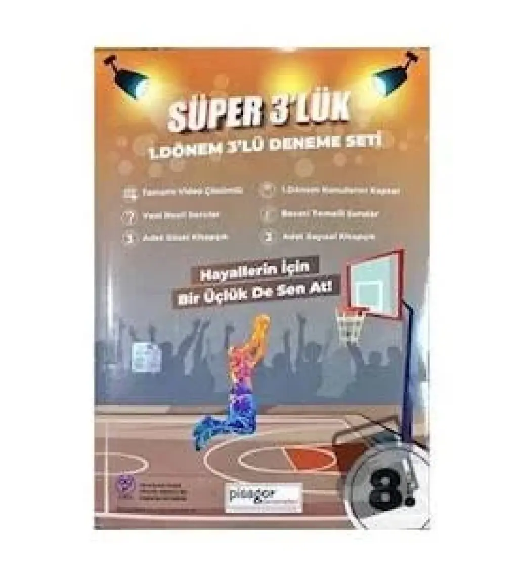 Zeka Küpü Yayınları 8. Sınıf Pisagor Süper 3' Lük 1. Dönem Deneme Seti Zeka Küpü Yayınları