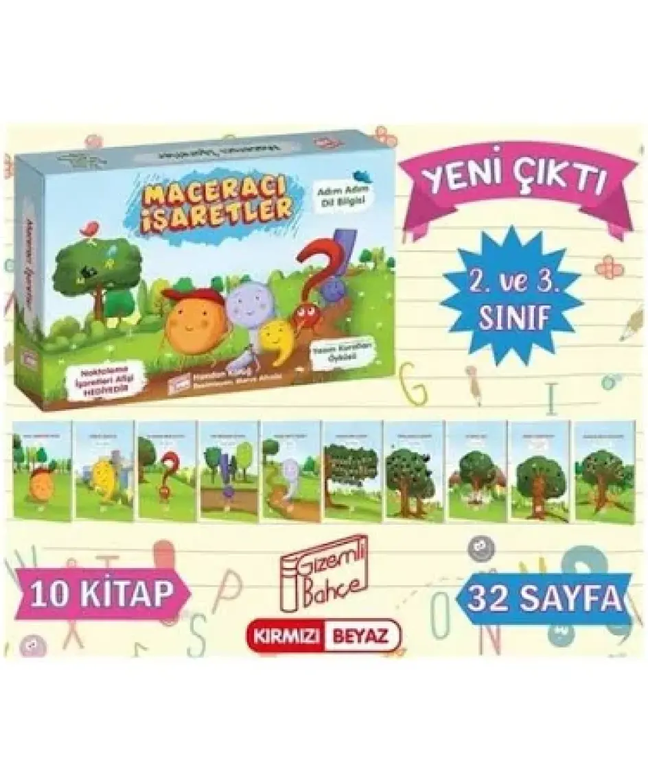 Gizemli Bahçe Yayınları 2. Ve 3.Sınıf Hikaye Kitabı Seti 10 Kitap Maceracı İşaretler