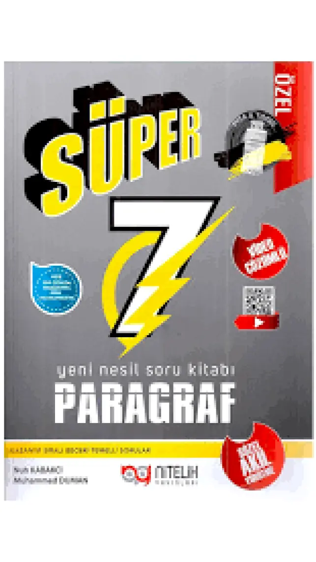Nitelik Yayınları Süper 7. Sınıf Paragraf Yeni Nesil Soru Kitabı