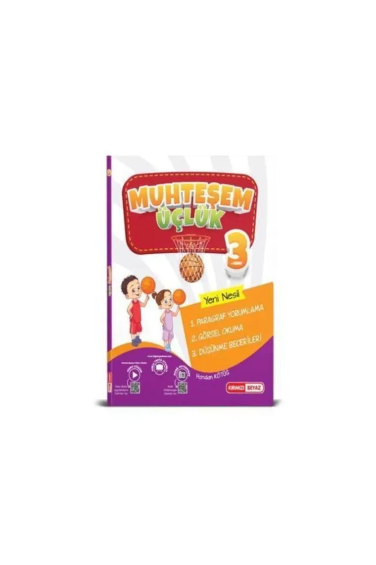Kırmızı Beyaz Yayınlar 3.Sınıf Paragraf-Görsel Okuma-Düşünme Becerileri Muhteşem Üçlük