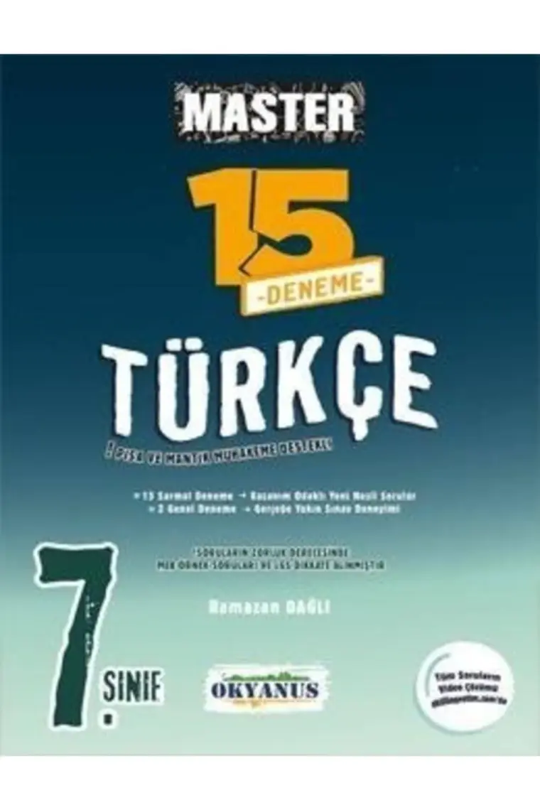 Okyanus Yayınları 7. Sınıf Master 15 Türkçe Denemesi