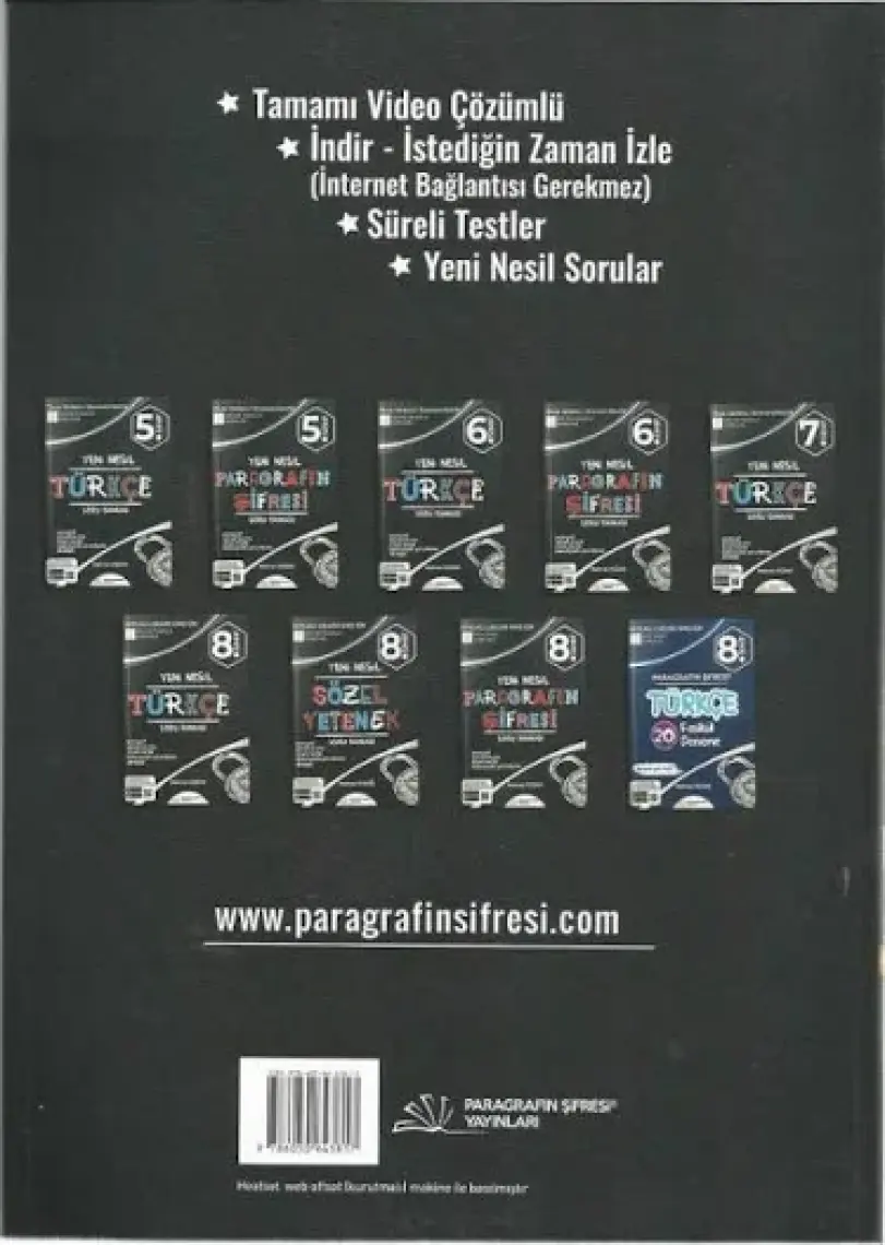 Paragrafın Şifresi Yayınları 7.Sınıf Nesil Soru Bankası