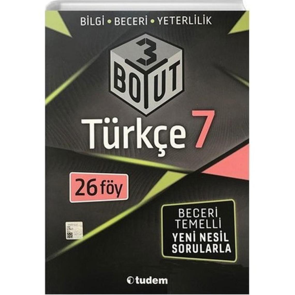Tudem Yayınları 7. Sınıf Türkçe 3 Boyut Beceri Temelli Soru Bankası