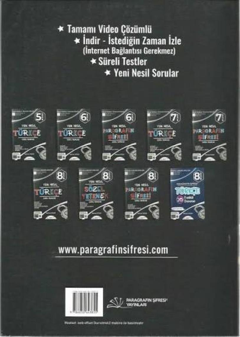 Paragrafın Şifresi Yayınları 5.Sınıf Nesil Soru Bankası
