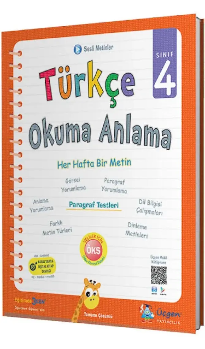 Üçgen Yayıncılık 4. Sınıf Türkçe Okuma Anlama Kitabı