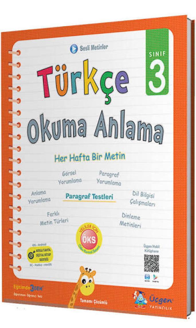Üçgen Yayıncılık 3. Sınıf Türkçe Okuma Anlama Kitabı
