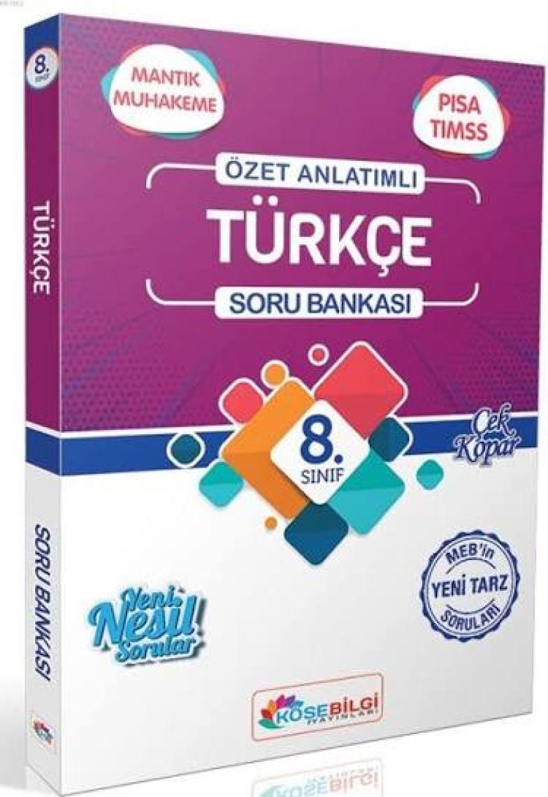 Köşebilgi Yayınları 8.Sınıf Özet Bilgili Türkçe Soru Bankası