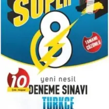 Nitelik Yayınları Süper 8. Sınıf Yeni Nesil Türkçe 10 Deneme Sınavı
