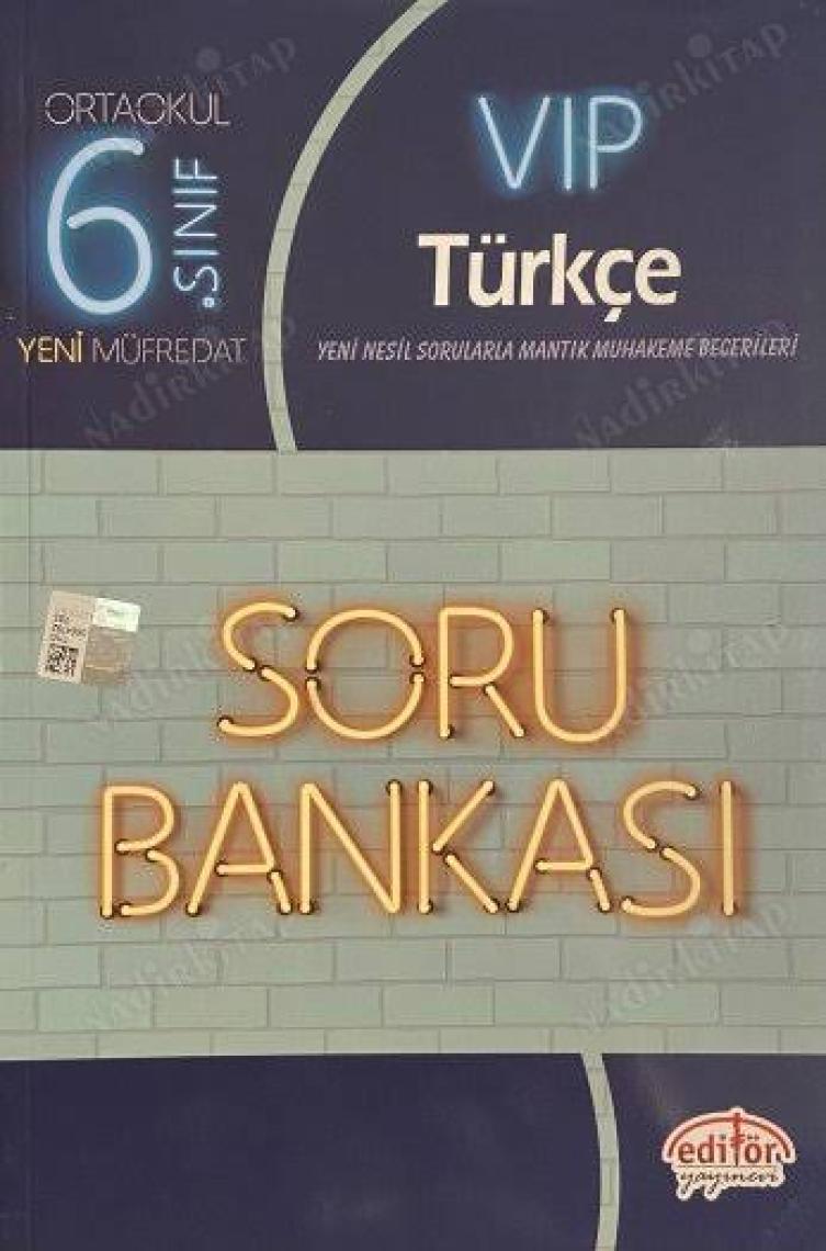 Editör Yayınları 6. Sınıf VIP Türkçe Soru Bankası
