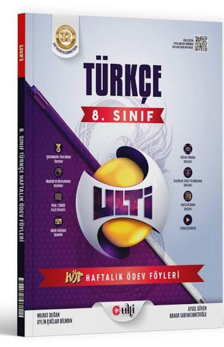 Bes yayınları Ulti 8. Sınıf HÖF Haftalık Ödev Föyleri Türkçe - 2024
