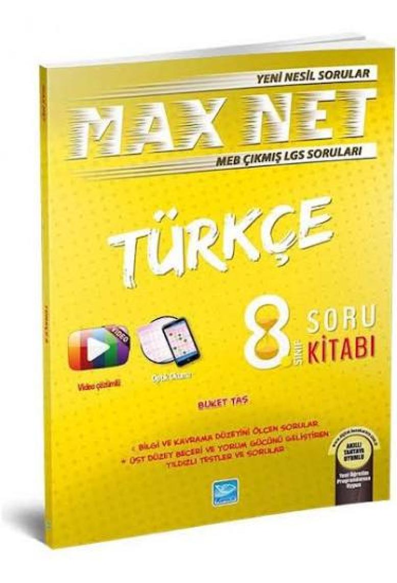 Koza Karaca Yayınları Max Net Türkçe 8. Sınıf Soru Kitabı