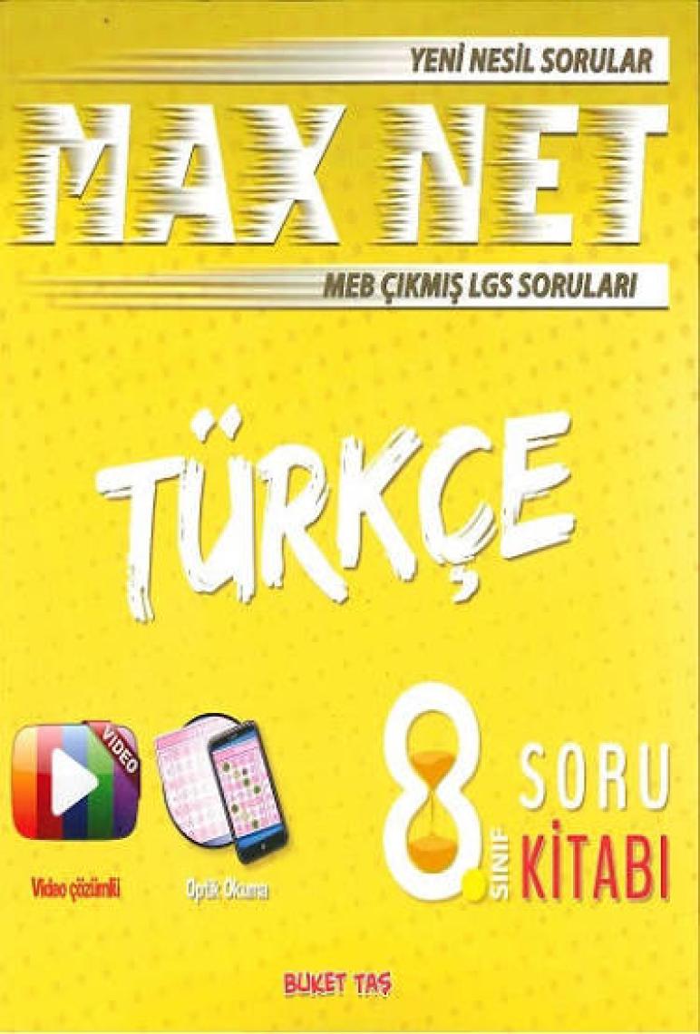 Koza Karaca Yayınları Max Net Türkçe 8. Sınıf Soru Kitabı