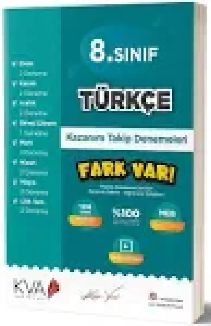 Koray Varol Akademi  8.Sınıf Türkçe Kazanım Takip Denemeleri