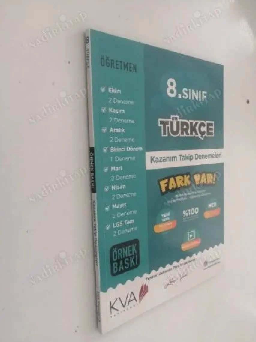 Koray Varol Akademi  8.Sınıf Türkçe Kazanım Takip Denemeleri