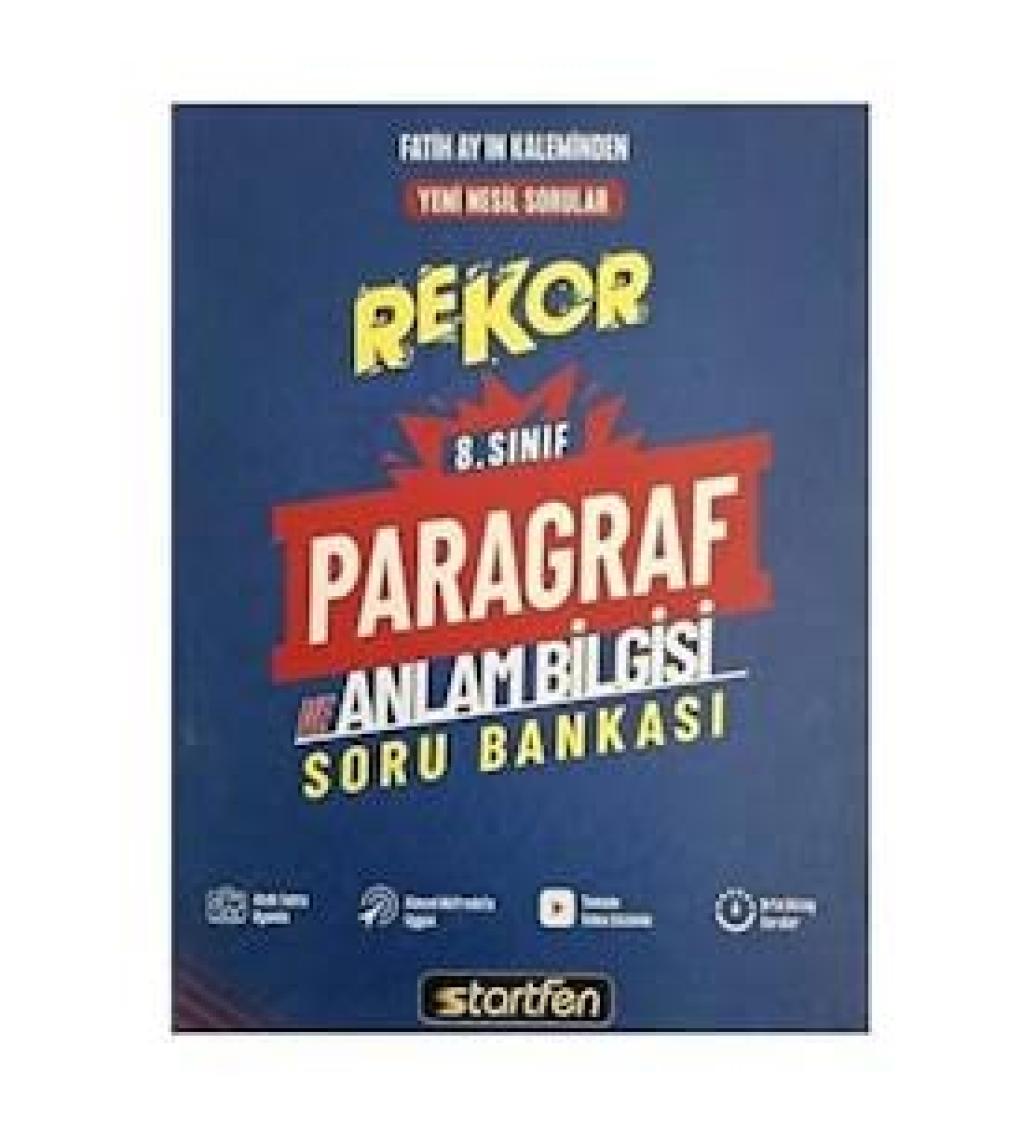 Startfen Yayınları 8. Sınıf Paragraf ve Anlam Bilgisi Sb