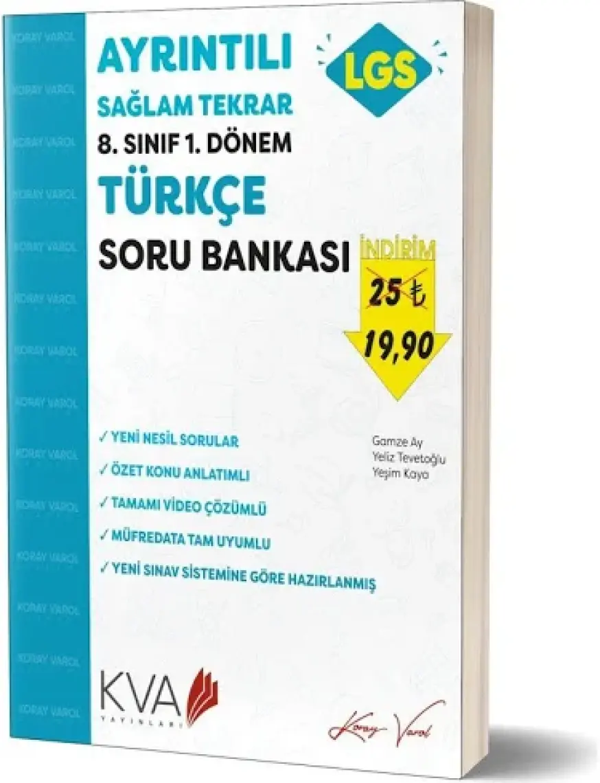 Koray Varol Akademi Ayrıntılı Sağlam Tekrar 8.Sınıf 1.dönem Türkçe Soru Bankası
