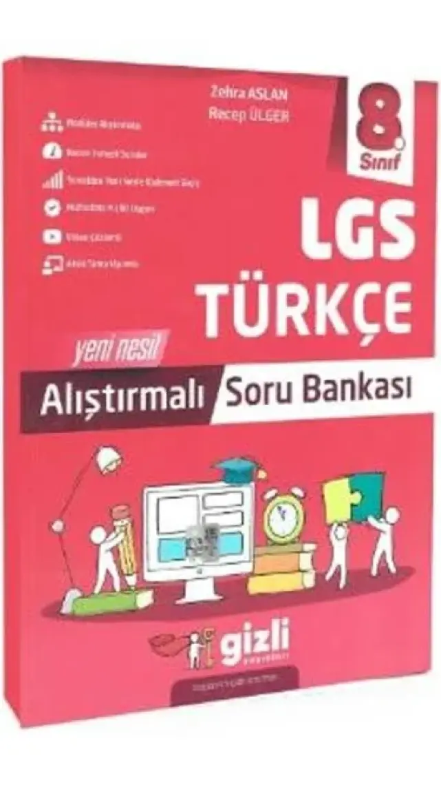 Gizli Yayınları 8. Sınıf Türkçe Lgs Yeni Nesil Alıştırmalı Soru Bankası