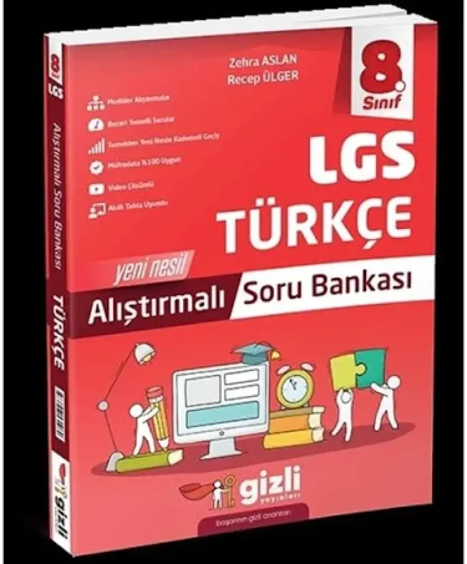Gizli Yayınları 8. Sınıf Türkçe Lgs Yeni Nesil Alıştırmalı Soru Bankası
