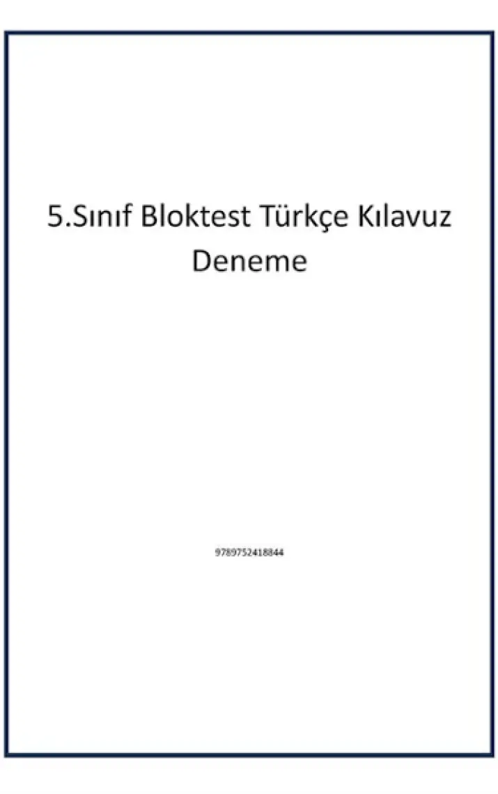 Bloktest Yayınları 5. Sınıf Türkçe Kılavuz Deneme